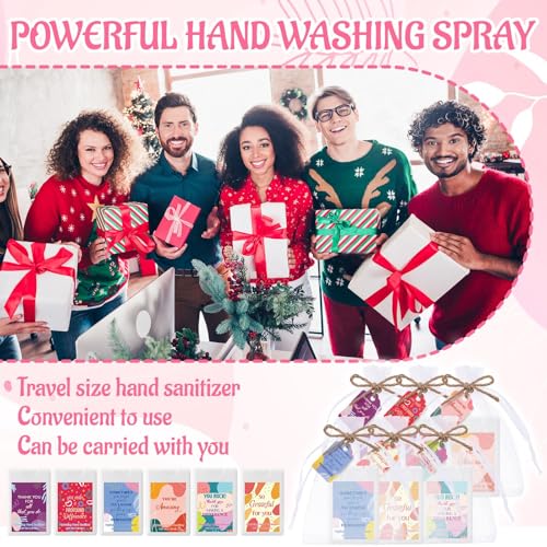 Image of 72 Pcs Mini Sanitizer Spray Bulk Travel Size Portable, Pocket, White | Pocket Hand Sanitizer Sprays, Thank You Gifts, Teacher Coworker Employee Appreciation, Mother Women Office Travel Favors