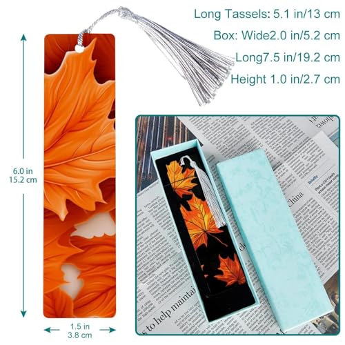 Marque-pages feuilles d'érable pour la lecture enfant lors du rituel du soir - 2