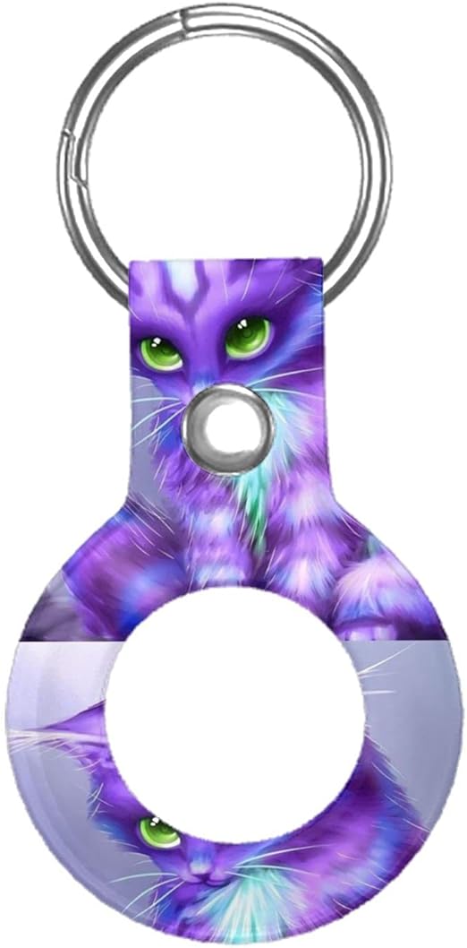 Cute Digital Animals Apple Airtag Leather Key Ring,Apple Airtag Tracker