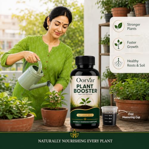 Image of New Age Plant Boost Liquid Fertilizer for Speed Growth (100 ml) | Organic Plant Booster Liquid Fertilizer for Indoor Plants Home Garden & Outdoor Plants - Oorvar