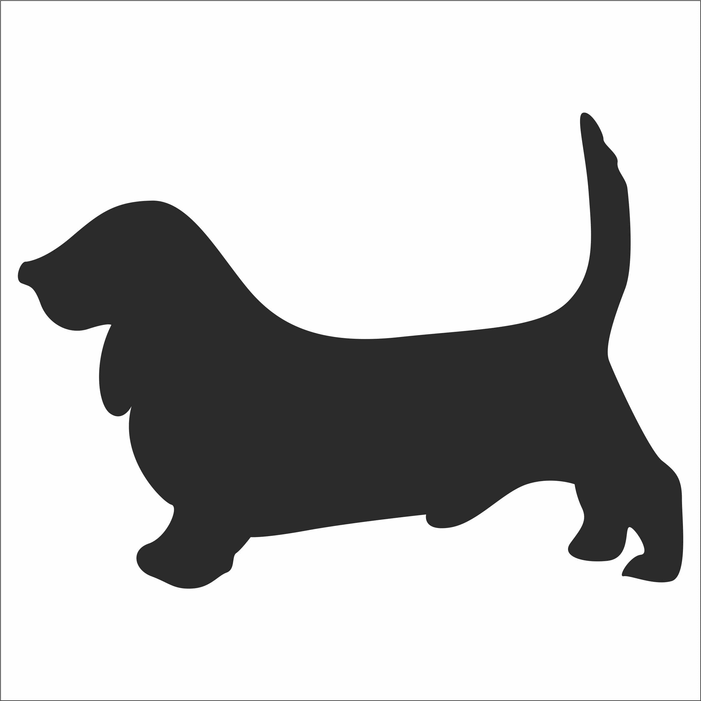 INDIGOS UG Sticker/Decal - JDM - Die cut - BASSET HOUND - Dog - Vinyl Car Decal Sticker - black - 139mm x 101mm - Car Laptop Tuning gift