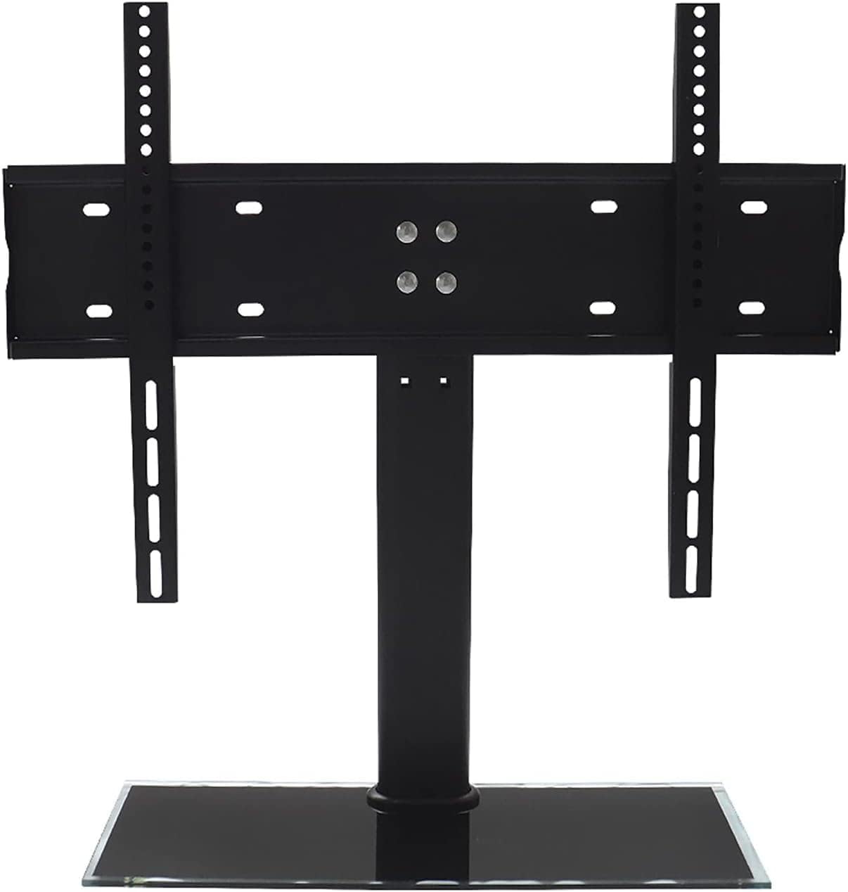 Table Top, Height Adjustable Tabletop TV Base with Tempered Glass Base, for Most 32 to 50 Inch LCD Flat Screen TV, Hold Up to 88lbs/40kg TV Mount