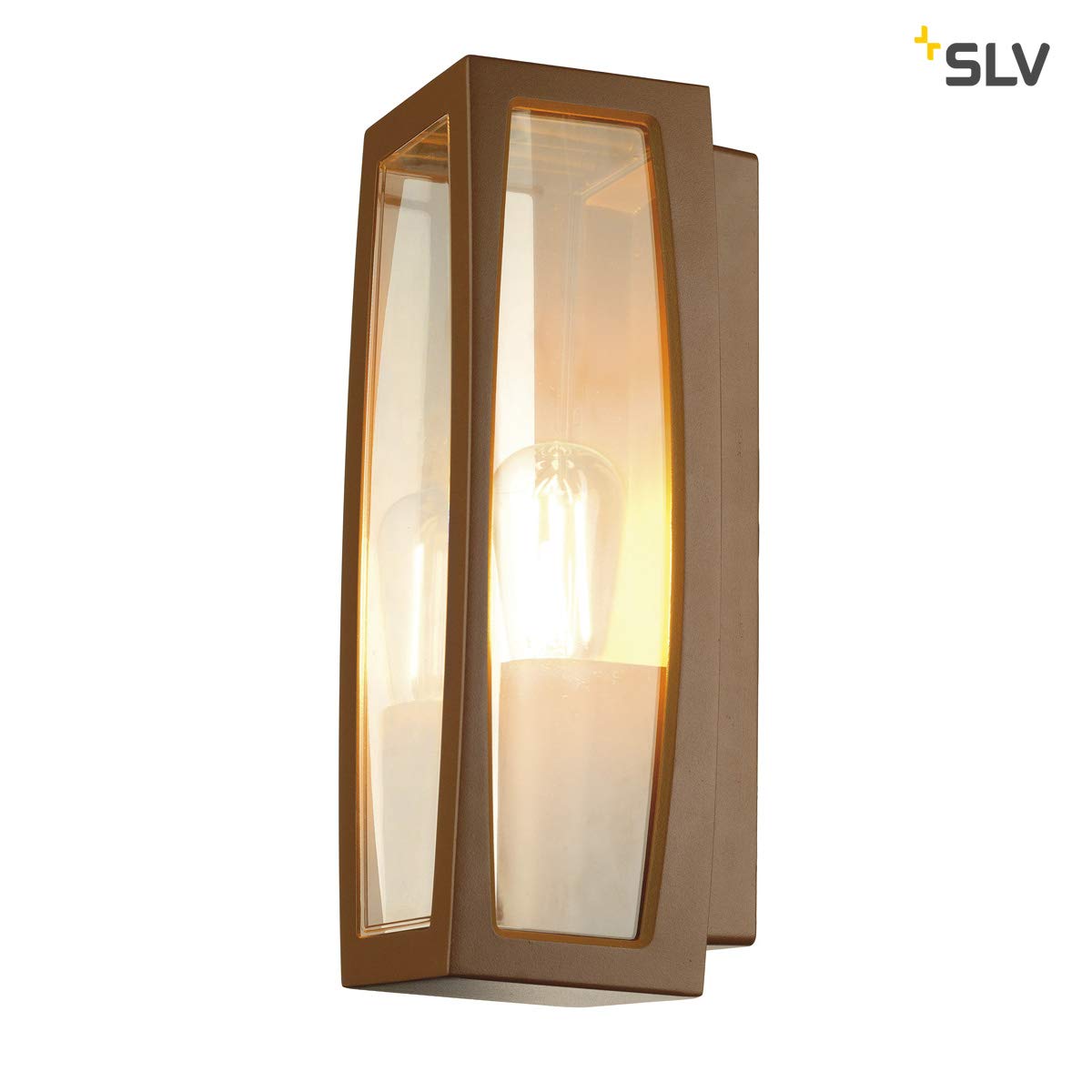 SLV Applique extérieure Meridian Box 2 Applique murale; E27; IP54; rouille 230657