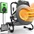 Greenhouse Heater with Thermostat, 1500W Outdoor Heater with Fast Heating, Overheat Protection, Grow Tent Heater for Greenhouse, Garden, Flower Room