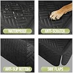 Dog Car Seat Cover for Back Seat, Waterproof 600D Oxford Protector for Travel and Daily Use, Non Slip Scratch Resistant Bench Cover, Easy to Clean, Fits Compact Cars/Subcompact SUVs, 52 Inch