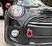 iJDMTOY Red Track Racing Style Tow Hook Ring Compatible with MINI Cooper (Gen1 R50 R51 R52 R53 R55 Gen2 R56 R57 R58 R59), Made of Lightweight Aluminum