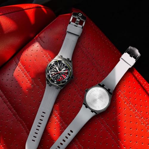 Image of Carlington Nitro Series Analog Watches for Men | Unique Wheel Dial Design | Premium Silicone Strap | Stylish Sports Look | Quartz Movement Wrist Watches for Boys & Men CT-7277