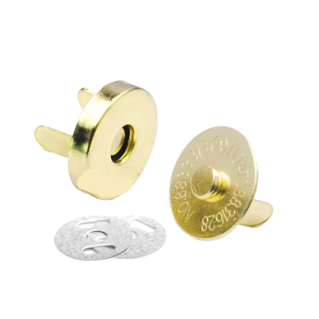 Magnetic Press Studs 50sets Sewing Magnet Button Magnetic Snaps Clasp Fasteners Closures for Handbag Bags DIY Craft(18mm Golden)