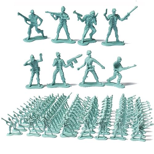 Soldati Giocattolo Militari: Riceverai un pacchetto di figure di soldati da 100 pezzi, che sono la scelta ideale per far giocare i bambini a giochi di deduzione militare. Portano armi e hanno diverse posture militari. I bambini possono portarlo ovunque per giocare.