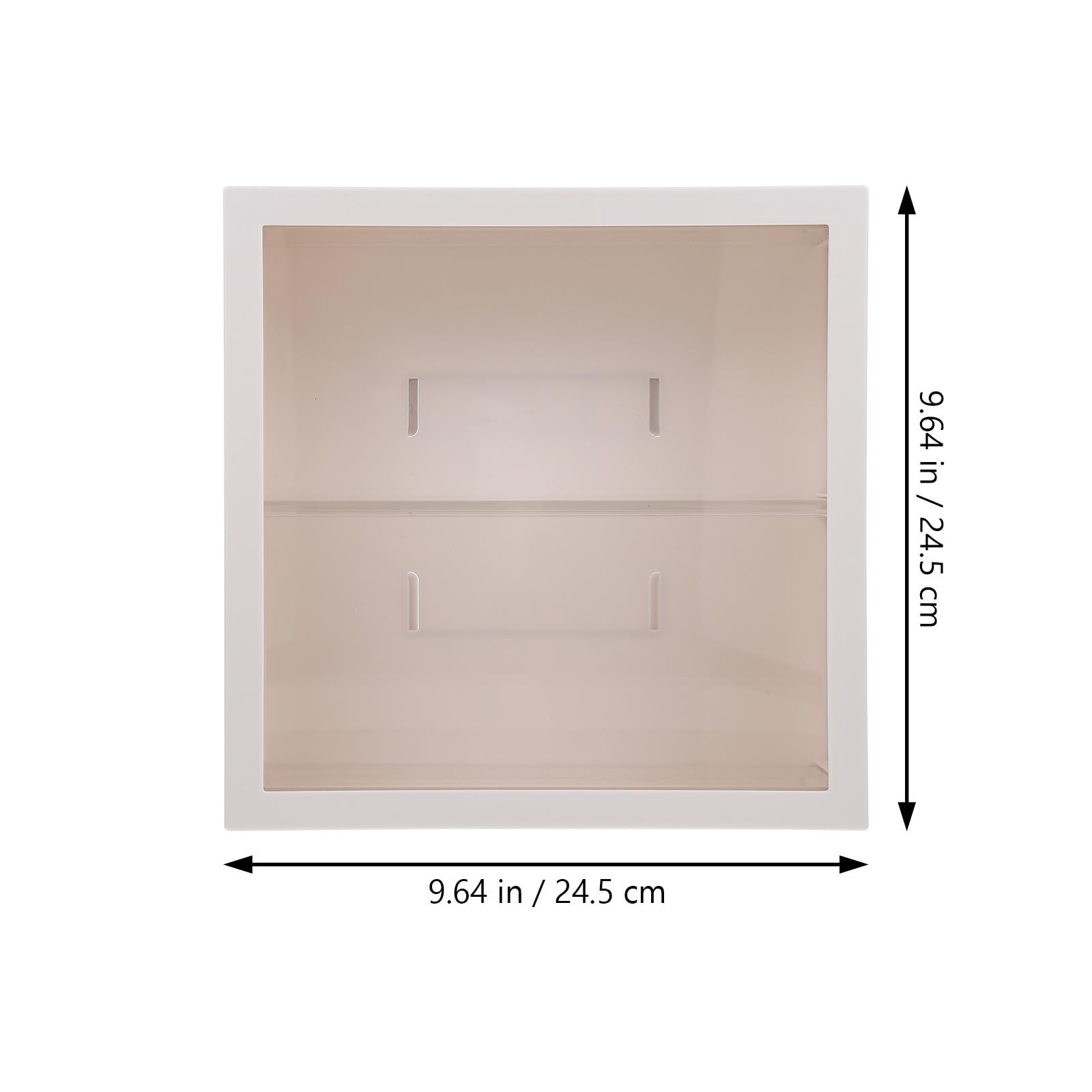 Vitrina para Figuras de Dos Capas, Blanco, Abs y Pet