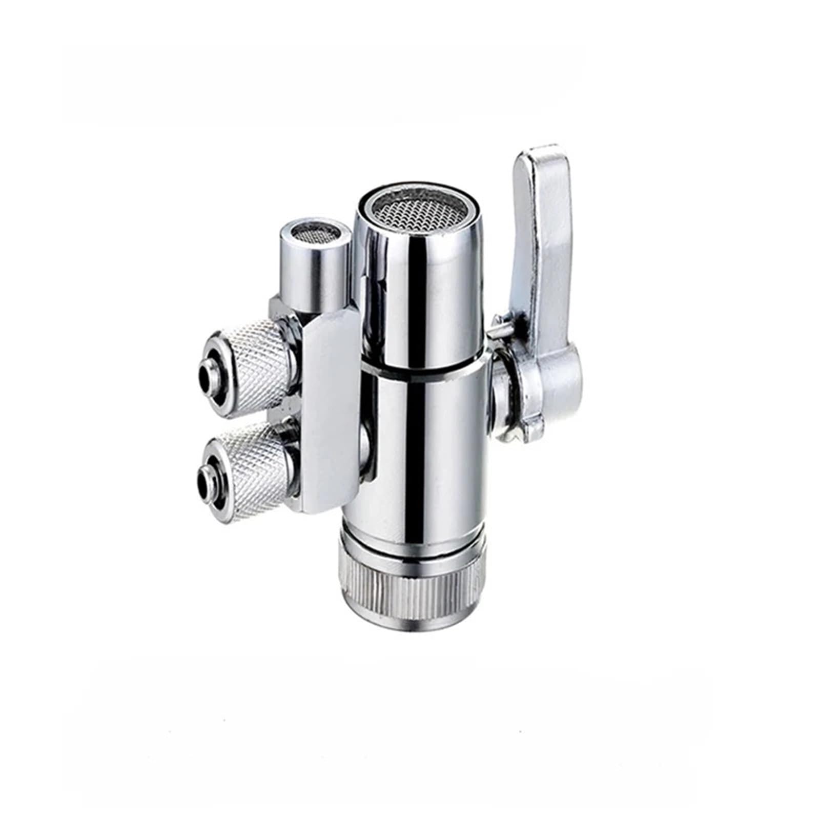 Dwukierunkowy adapter kranu zawór przełączający filtr wody na blacie 1/4 3/8 cala rurka srebrne złącze do oczyszczacza wody Ro (1/10.2 cm)