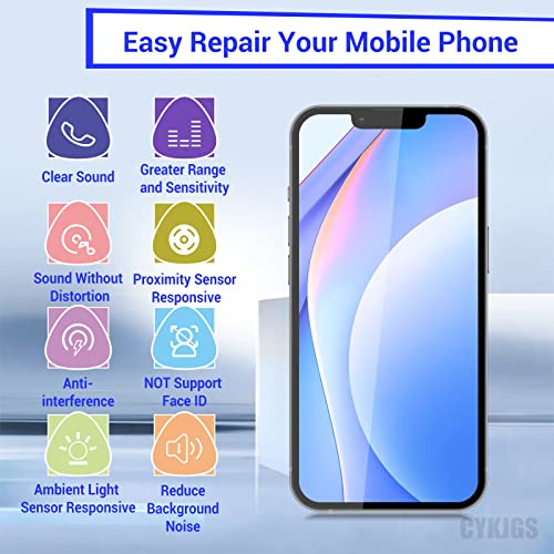 For Iphone 12 Pro Max Ear Speaker Replacement Repair Kit 12Promax Front Earpiece Module With Ambient Light Sensor Part Proximity Sensor Flex Cable Connector Fix Tools Kit For A2342 A2410 A2411 A2412 #TOP4