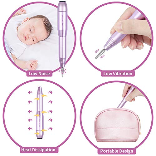 Electric Nail Drill Machine Professional 25000Rpm Portable Manicure Pedicure Polishing Shape Tools Efile Nail File Drill Kit For Acrylic, Removing Acrylic Gel Nails. #TOP6