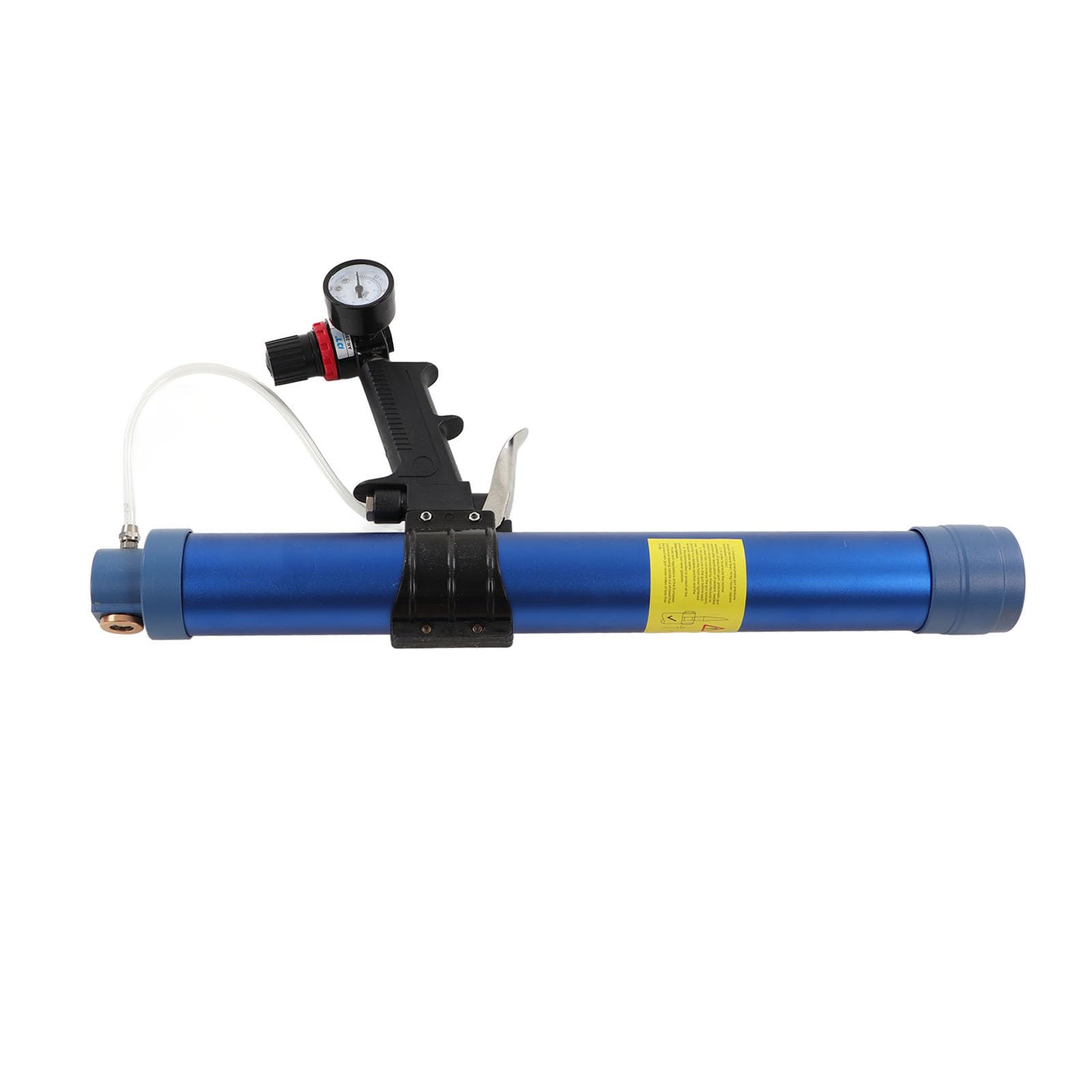 Cocoarm Pistolet à Colle Pneumatique en Verre ABS 1 4 Pouces, Vitesse Réglable, Pistolet à Mastic Pneumatique 600 Ml avec Manomètre 6,8 Bars pour Panneaux Solaires, Baignoires, Aquariums et Réparation