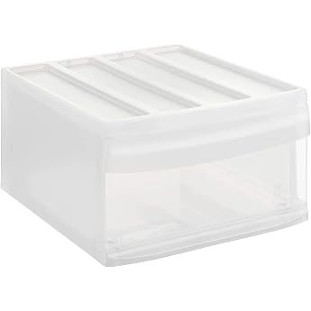Rotho Systemix drawer box 1 drawer plastic PP transparent size approx. L 39.5 x 34 x 20.3 cm