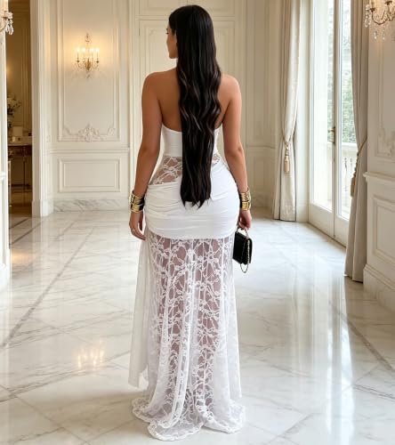 Image of PORRCEY Sexy Elegant Rhinestone Party Club Night Formal Dress for Women
