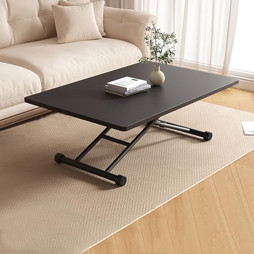 Table de salle à manger pliante, bureau de cuisine en bois, hauteur réglable, table pliable pour salon et chambre à coucher, 90 x 60 cm / 35x24in