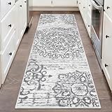 HEBE Hallway Runner Rug 2'x6' Washable Vintage Kitchen Rugs Non Slip Laundry Rug Runner Distressed Boho Floor Carpet Runners for Hallways Entryway Laundry Room Kitchen Bathroom