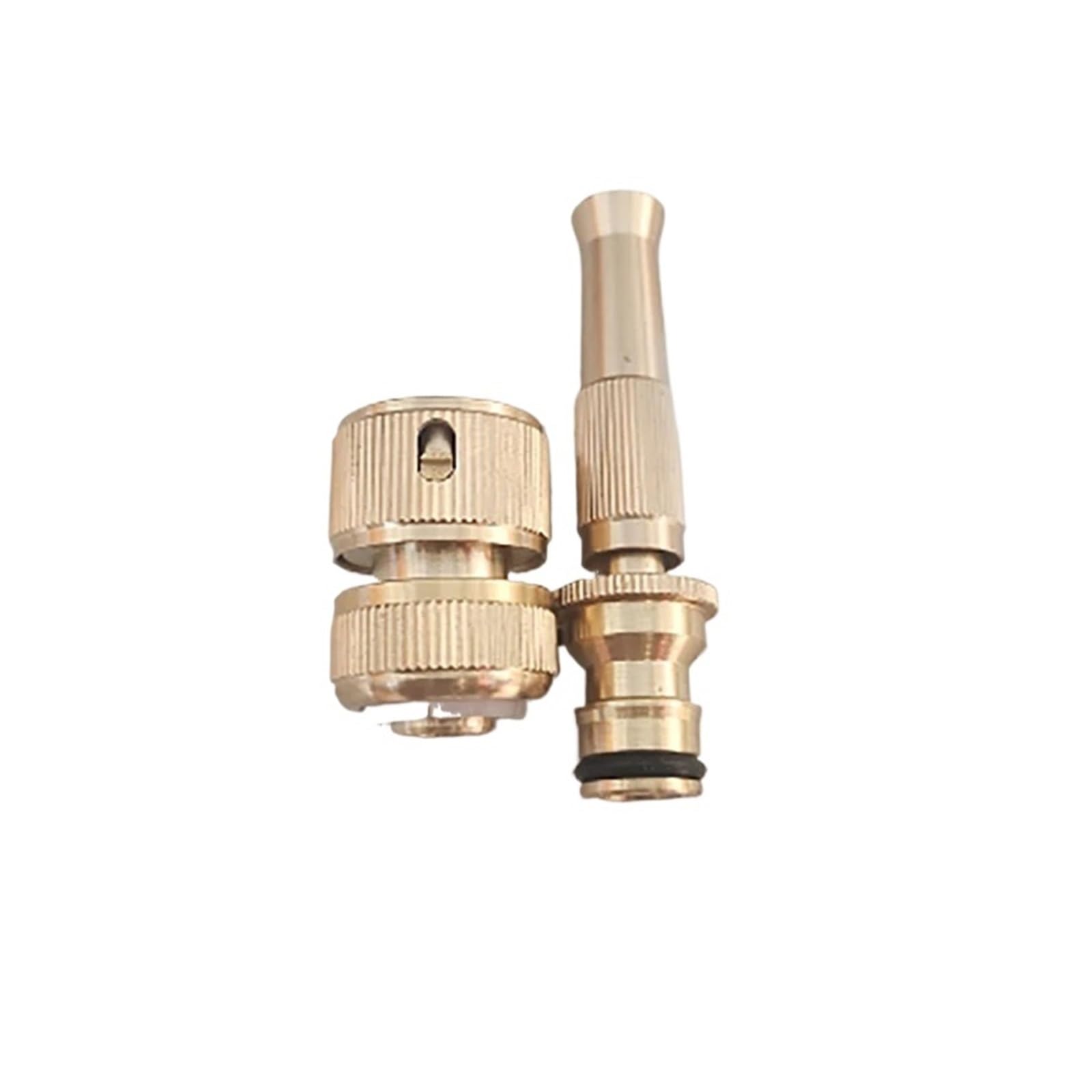 LIUCH Spray Nozzle Water Gun Brass High Pressure Direct Spray Quick Connector Home Hose Adjustable Pressure Garden Sprinkler(1 Set)