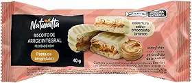 Biscoito Arroz Amendoim Coberto Branco Zero Açúcar Naturatta 40G