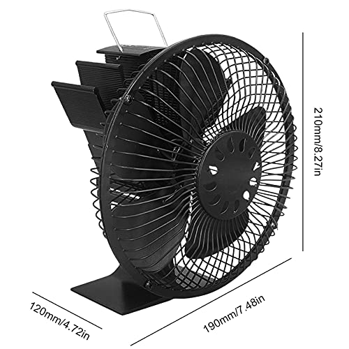 VENTDOUCE Kaminventilator für Holzofen – 5 Flügel, wärmebetriebener Ofenventilator, geräuschloser Holzofenventilator für Holzofen/Kamin – zirkulierende warme Luft sparender Kraftstoff effizient – Bild 3