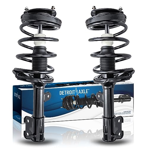 Image of Detroit Axle - 2 Front Struts for 2007 2008 2009 Hyundai Santa Fe, Complete Struts with Coil Spring Replacement Quick Install Ready Strut Shock Assembly