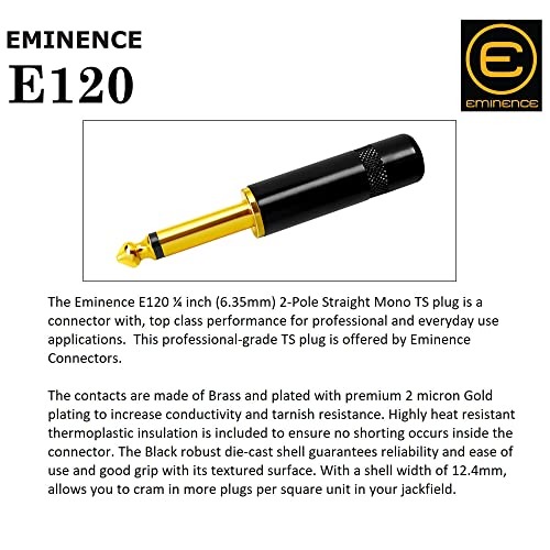 Audioblast - 2 Units - 2 Foot - Hq-1 - Ultra Flexible - Dual Shielded (100%) - Guitar Instrument Effects Pedal Patch Cable W/Eminence Straight & Angled Gold ¼ Inch (6.35Mm) Ts Plugs & Double Boots #TOP7