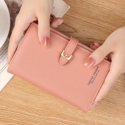 Women's Long Wallet PU Leather Bifold Ladies Card Bag Coin Purse Large Capacit4