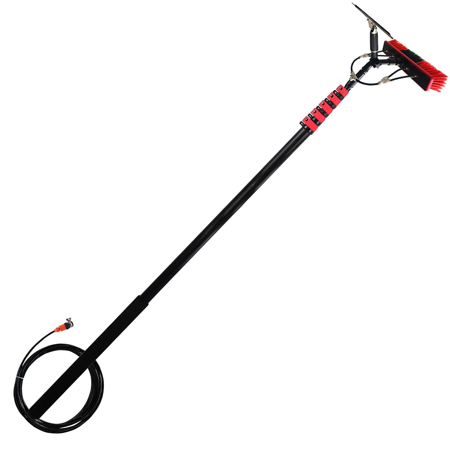 Window Cleaning Pole,3.6M-10.8M Window Cleaner Kit,Water/Hose Fed Pole,Window Cleaning Brush Equipment,Cleaning Photovoltaic and Solar Panels/10.8M/36Ft