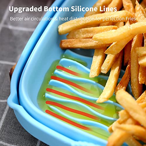 image for akulife Air Fryer Silicone Pot Square, 8 Inch Reusable Air Fryer Silic