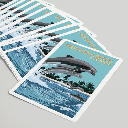Lantern Press Naipes Poker 52 cartas Pensacola Beach miniatura 5