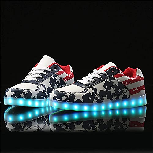 Image of YuanRoad Unisex LED Light Up Shoes with USB Charging Glowing Luminous LED Sneakers