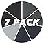 7 Pack-heather Black/Black/Dark Grey/Dark Grey/Navy/Navy/Light Grey