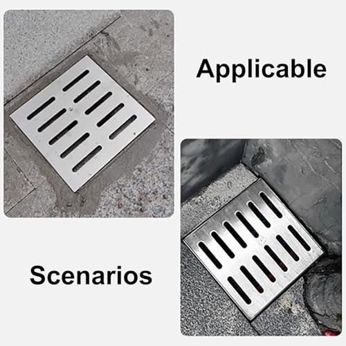 Drenaje para jardines y patios con la tapa de desagüe de acero inoxidable de 20x20 cm 8