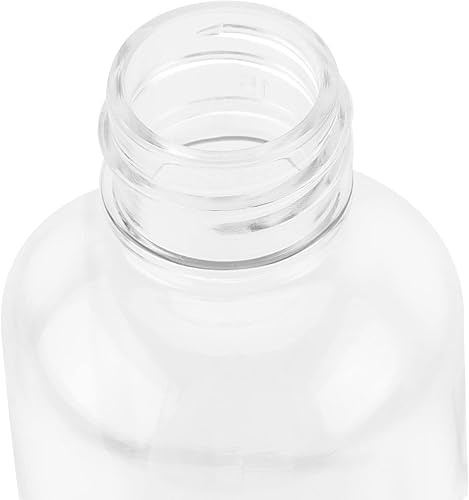 Miniatura 3 de 64 botellas de plástico de 4 onzas, botellas dispensadoras redondas con tapa superior giratoria para manualidades, cocina, hogar, transparente