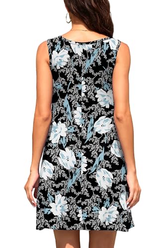 Image of WEACZZY Women Summer Casual Swing T Shirt Dresses Beach Cover up Loose Dress