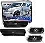 iJDMTOY Euro Smoked Lens Bumper & Fender Side Marker, Repeater Light Housing Combo Compatible With Volkswagen: 1999-2005 MK4 Golf GTI R32 Rabbit Jetta, Replace OEM Sidemarker Lamps