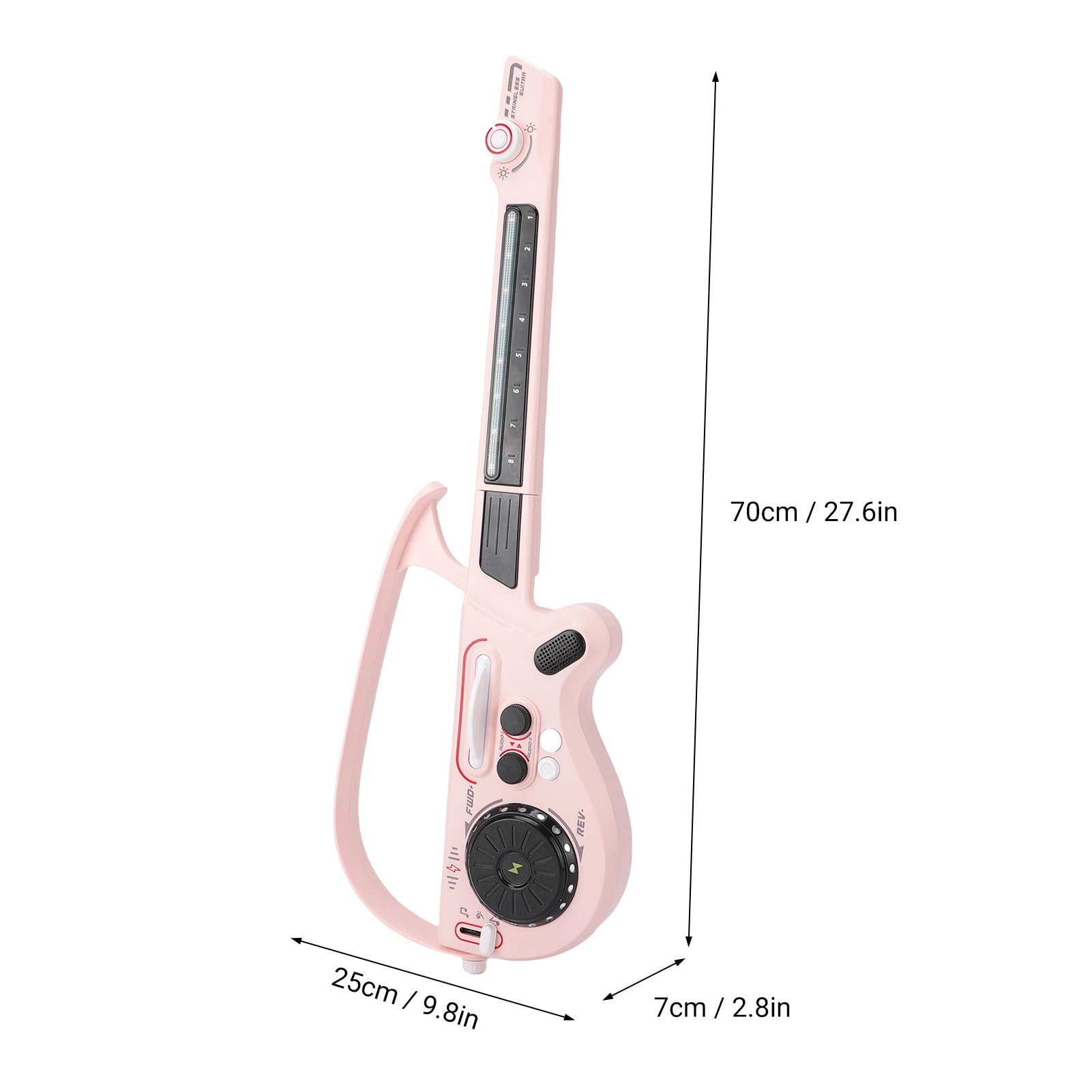 Chitarra Giocattolo Senza Corde Bluetooth per Bambini Strumento Musicale Educativo Dal Design Innovativo per la Prima Espressione Artistica Chitarra Giocattolo per Bambini Plastica 27,6 X
