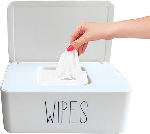 Dispensador de toallitas para bebé, 7.28 pulgadas de largo x 4.80 pulgadas de ancho x 2.75 pulgadas de alto, soporte de toallitas desechables para