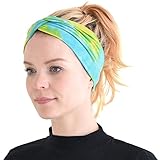 CHARM Casualbox | 伸縮ターバンヘッドバンド メンズ レディース ヘアバンド スポーツ ヨガ ヘッドバンド US サイズ: Free Size カラー: マルチカラー