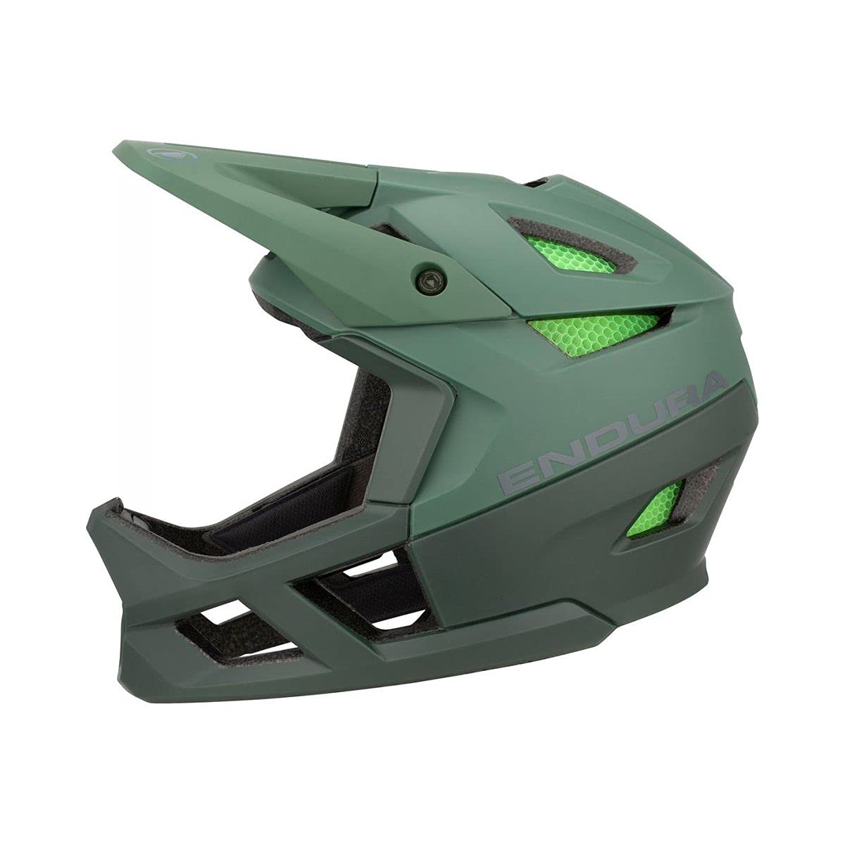 Endura-Mt 500 Full Face Helmet, Medium-Large, Forest Green