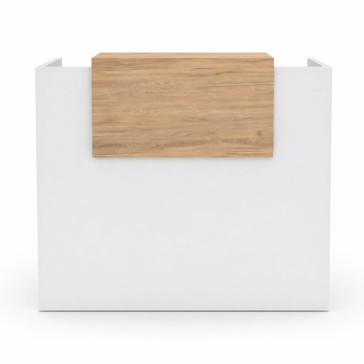 Genérico OFILIKE. Mostrador Basic de Recepción para Oficina o Negocio - Mostrador Recepción Moderno con Estante Interior (Roble) (120cm Ancho)