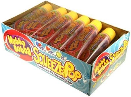 Hubba Bubba Squeeze Pops Sweet Liquid Candy 18 Pack