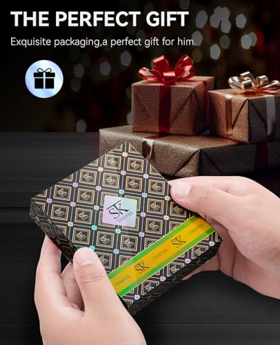 Teskyer Slim Wallet for Men, Minimalist Front Pocket RFID Blocking Leather Wallet Credit Card Holder for Men & Women2