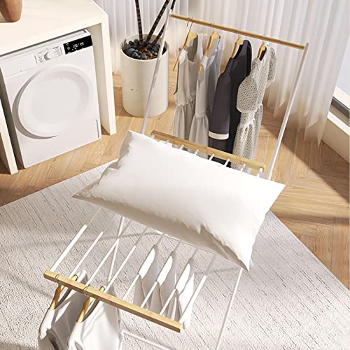 Generisch Wschestnder, Wschestnder, hoher Wschestnder aus Metall,  faltbar, aus Bambus und Holz, tragbarer und Faltbarer, platzsparender  Wschestnder, schwarz/wei : Amazon.de: Kche, Haushalt & Wohnen