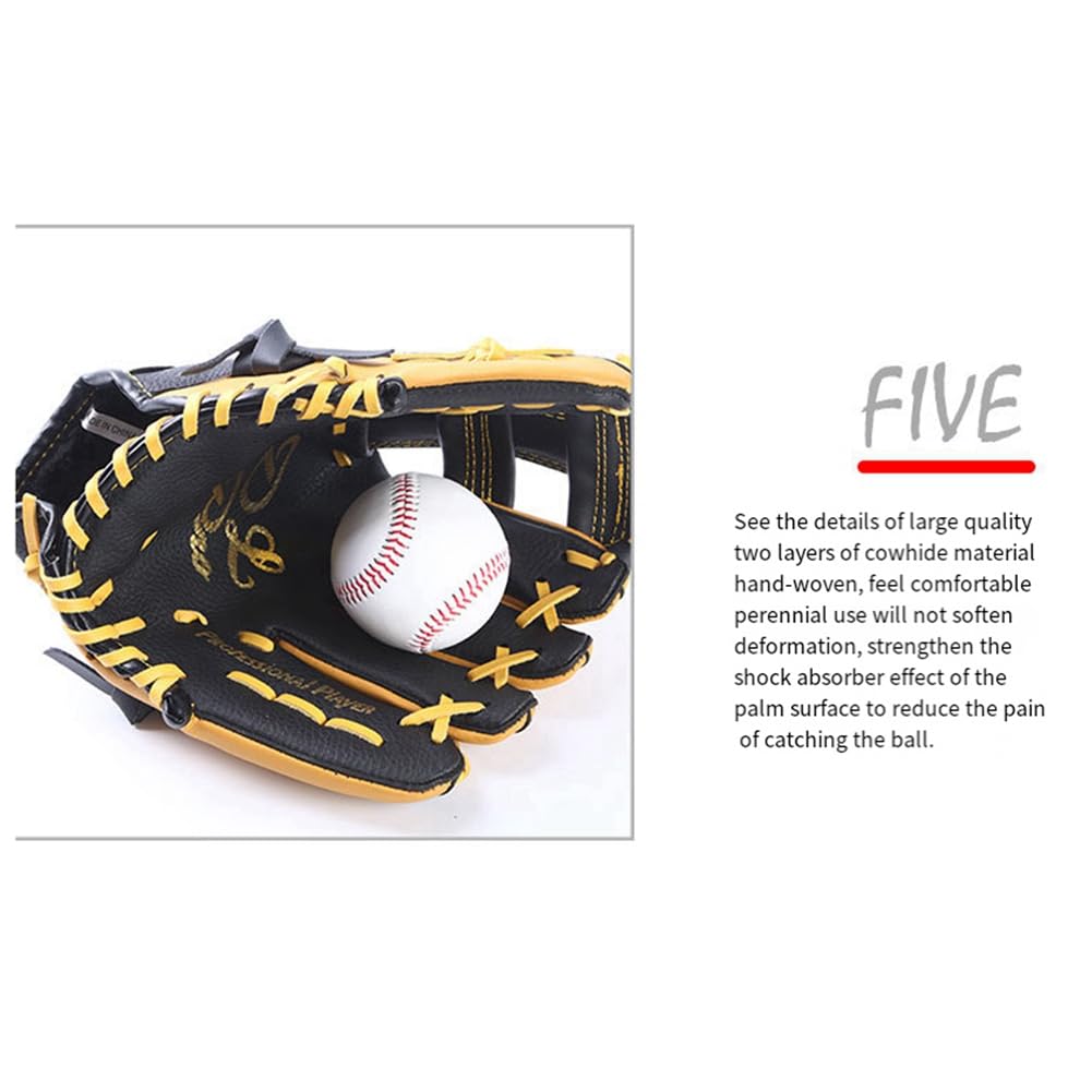 1 de baseball double couche en cuir de 11,5, convient pour les adolescents