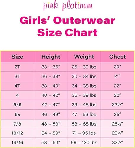 Pink Platinum Girls’ Winter Coat – Fleece Lined Bubble Puffer Jacket, Scarf, Beanie (4-16), Size 7-8, Black/Rainbow Print #TOP6