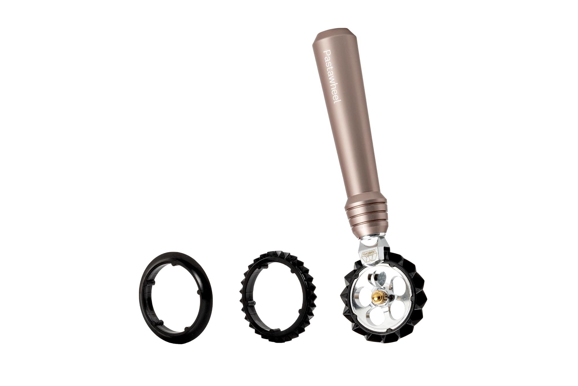 Marcato Pastawheel Pink Powder Cutter Wheel. Anodized Aluminium. 15 x 3 x 3 cm. Precise Cut. Elegant Design