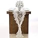 CATTY Bianco Runner da Tavola, Runner da Tavolo per Matrimoni, Runner da Tavolo in Pizzo, per Matrimoni Rustici, Ringraziamento, Decorazioni per Addio al Nubilato (14,17 * 118 Pollici, Bianco)