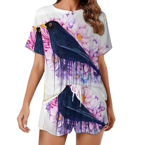 Pyjama court femme vêtement de nuit été contre la chaleur